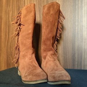 Lucky Brand Sz9 Fringe Boots